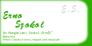 erno szokol business card